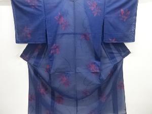 紗楓模様織り出し着物